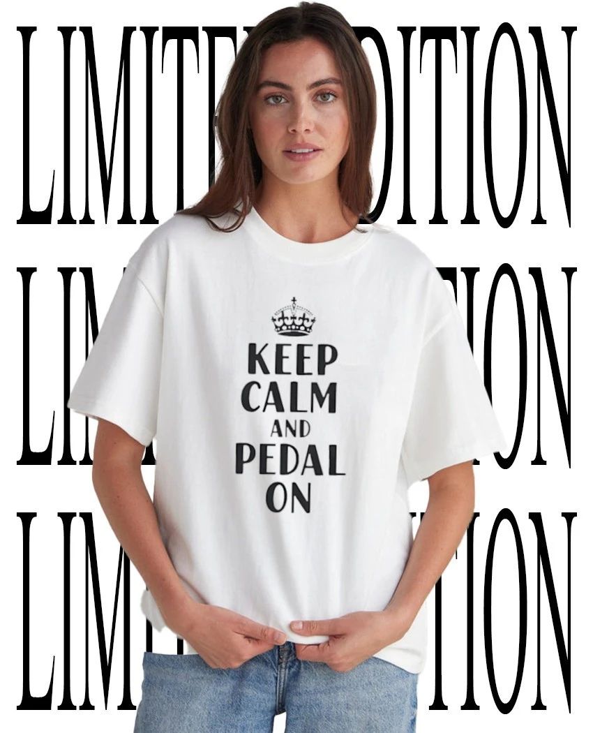 Keep calm and pedal on shirt