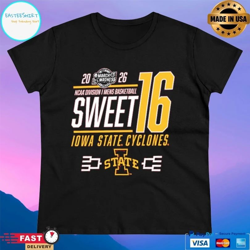 Iowa State Cyclones 2026 Ncaa Division I Men’s Basketball Sweet 16 March Madness T-shirt