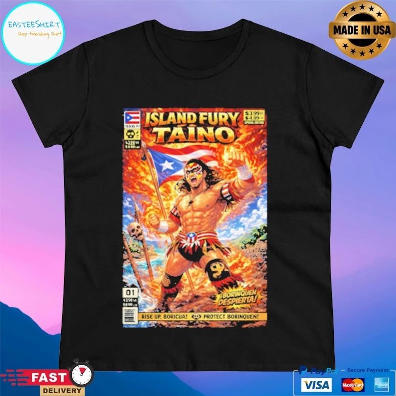 Island Fury Taino Taino Comic Book Cover T-shirts