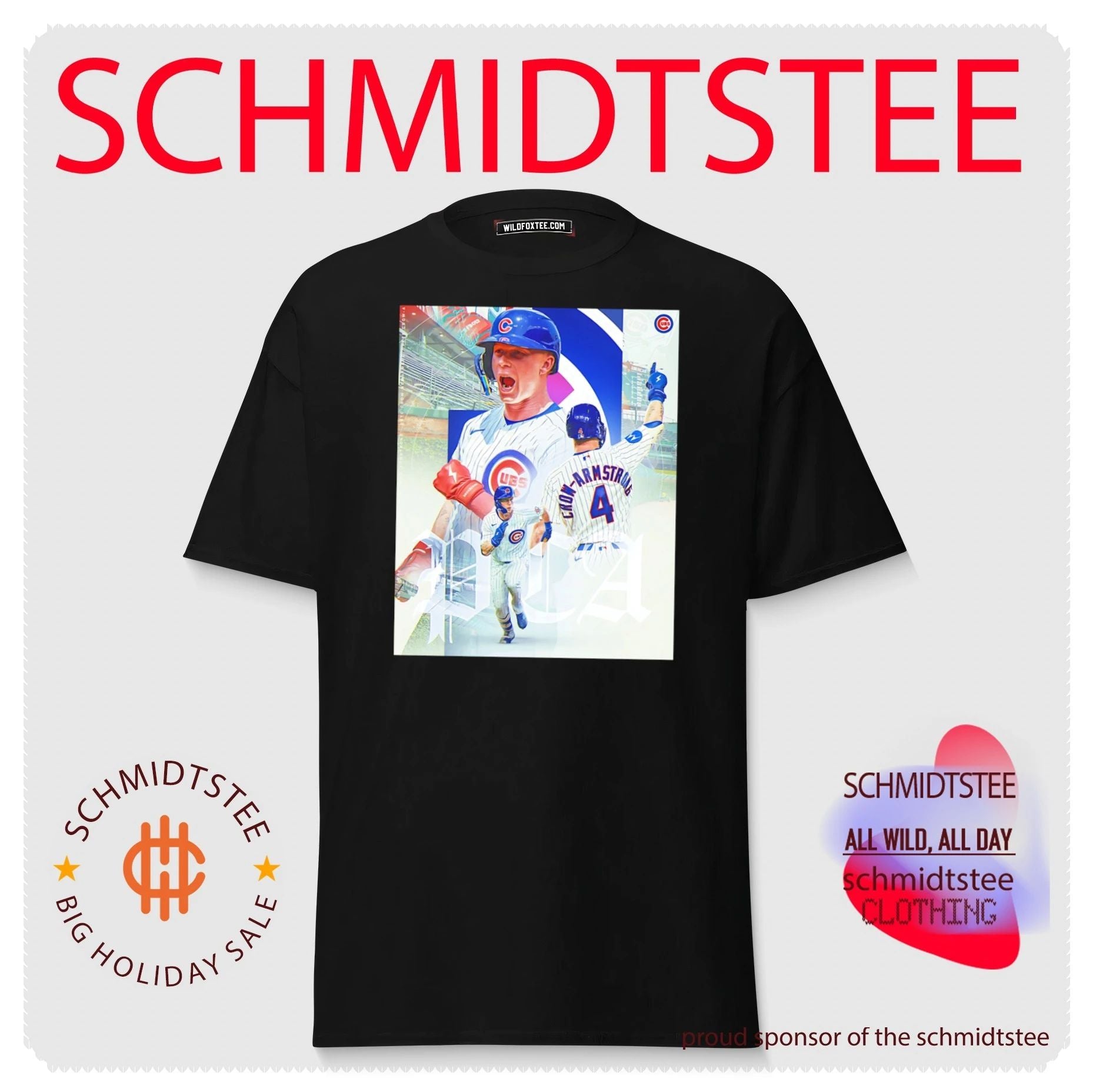 Chicago Cubs Pete Crow Armstrog in multiple action poses shirt