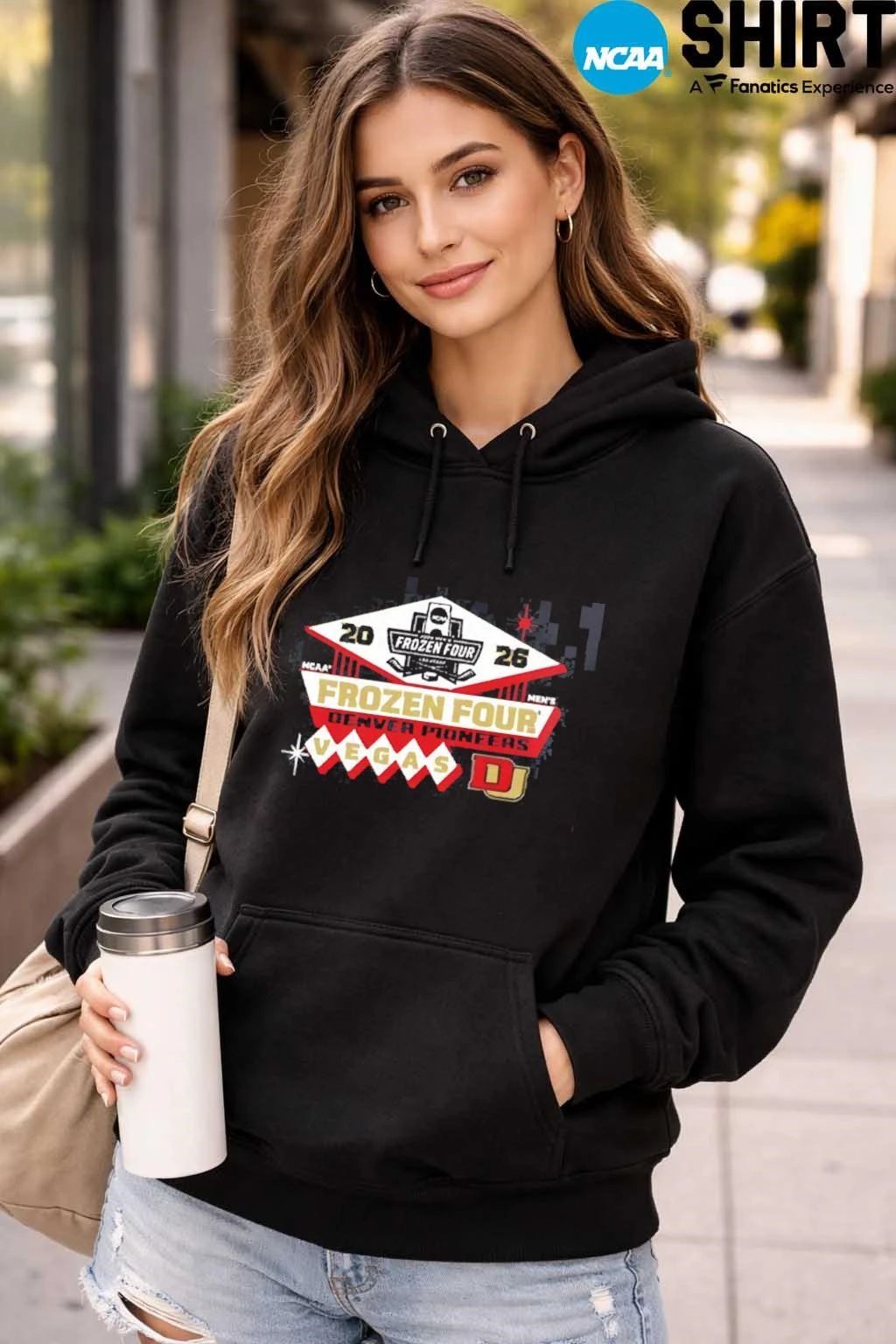 Denver Pioneers Men’s Hockey 2026 NCAA Frozen Four Vegas Logo Shirt