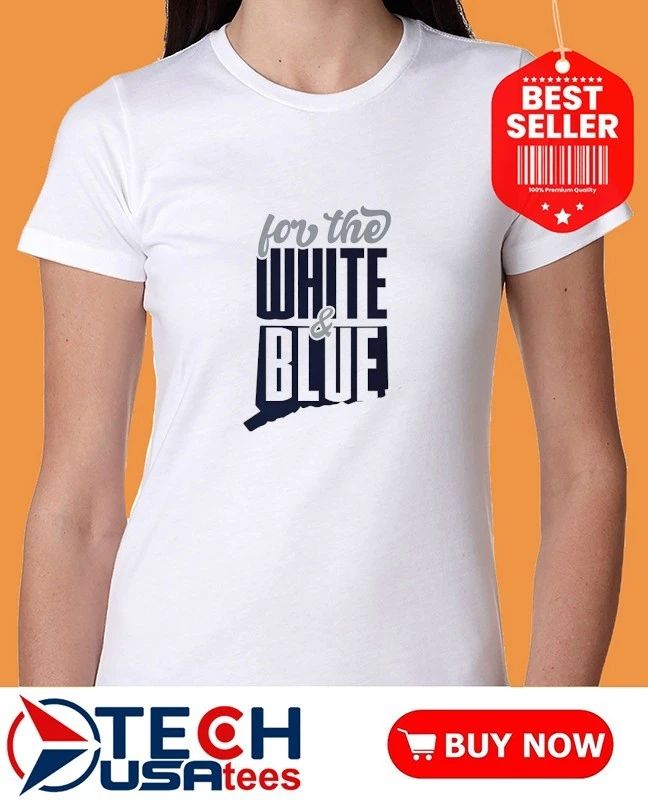 UConn Huskies for the white and blue T-shirt