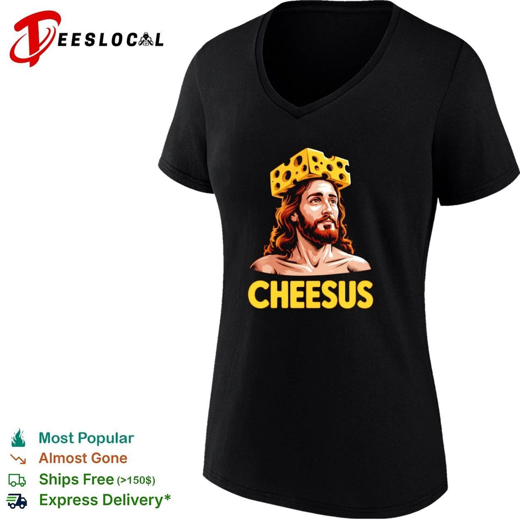 Cheesus Christ Cheese Crown Jesus funny T-shirt