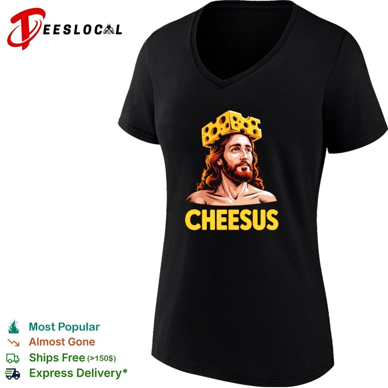 Cheesus Christ Cheese Crown Jesus funny T-shirt