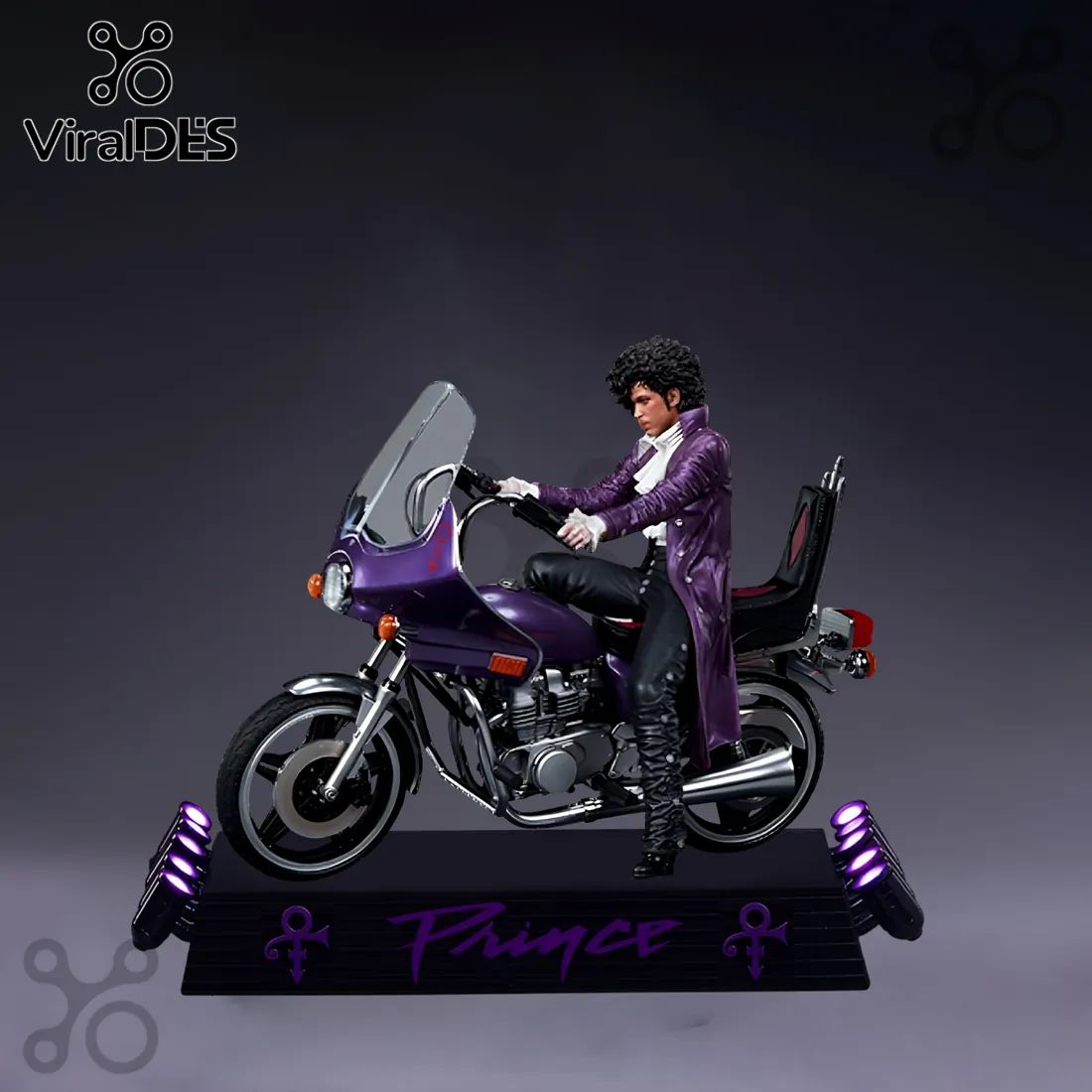 Prince on Honda CM400A Motorcycle Figurine