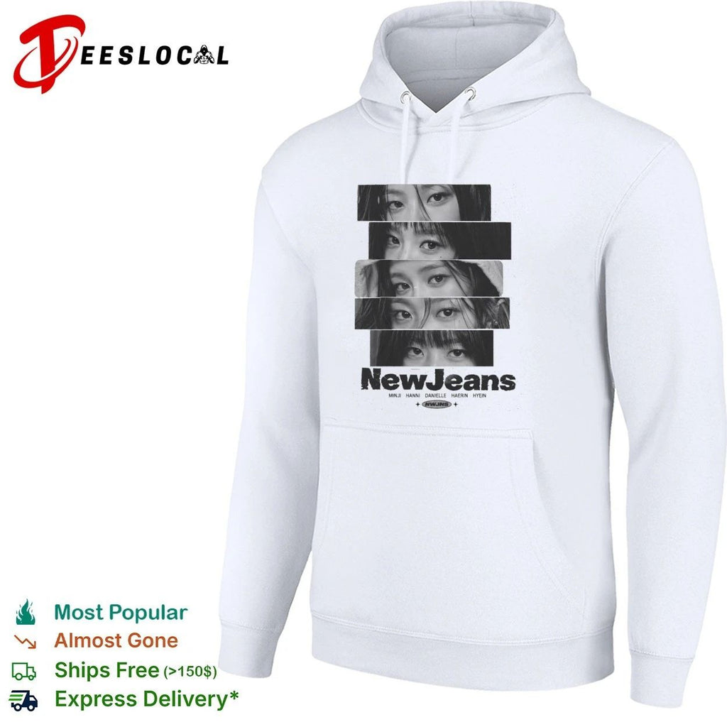 NewJeans Minji Hanni Danielle Haerin Hyein Vintage Eyes Collage Y2K K Pop T-shirt