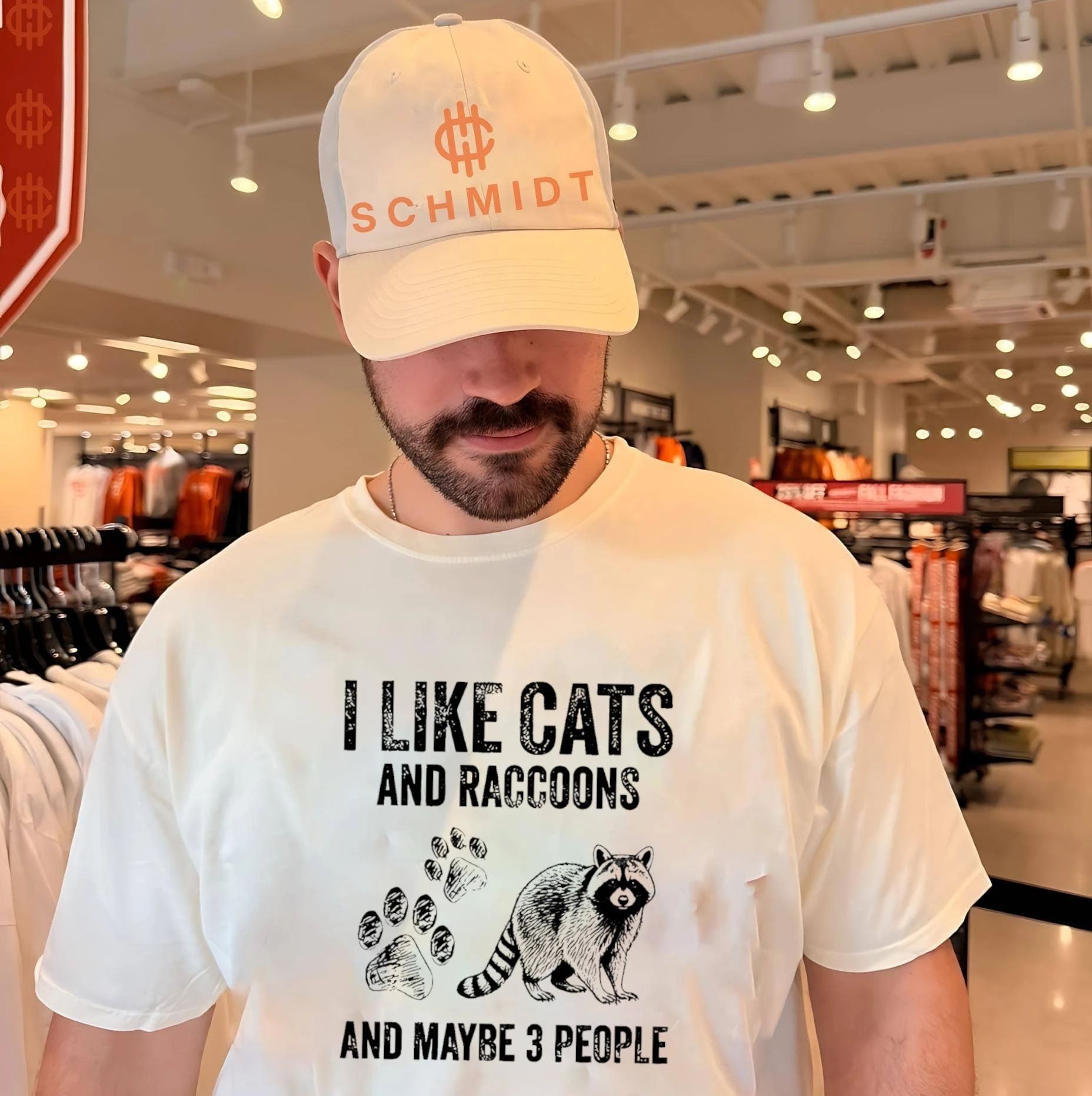 I like cats and raccoons and maybe 3 people vintage shirt