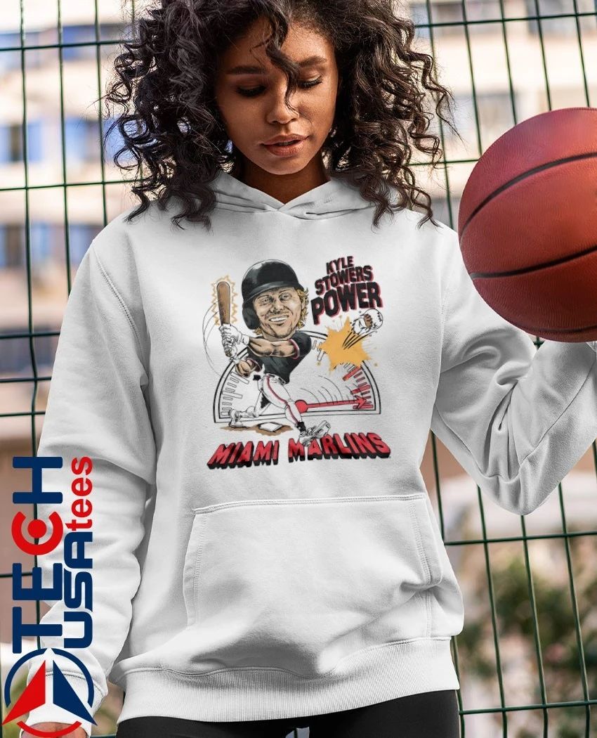 Marlins Marlins Kyle Stowers Power caricature shirt