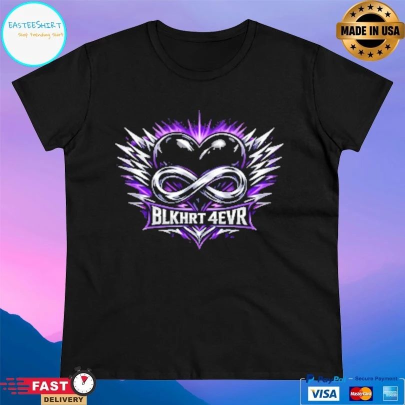 Blk Hrt 4Ever Heart T-shirts