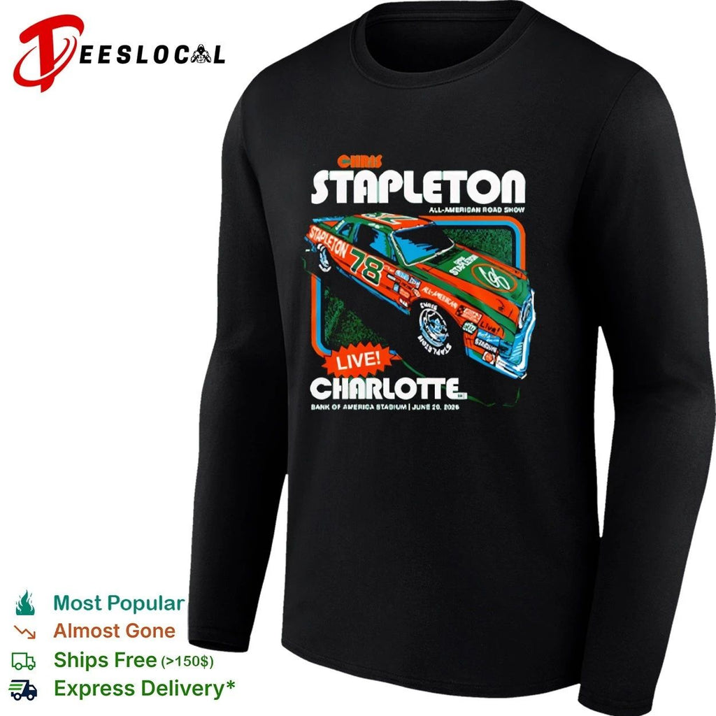 Chris Stapleton All-American Road Show Live Charlotte Bank of America Stadium T-shirt