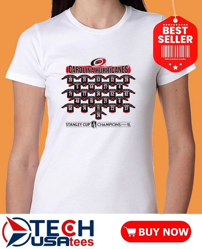 Carolina Hurricanes 2026 Stanley Cup Champions Roster Jersey shirt