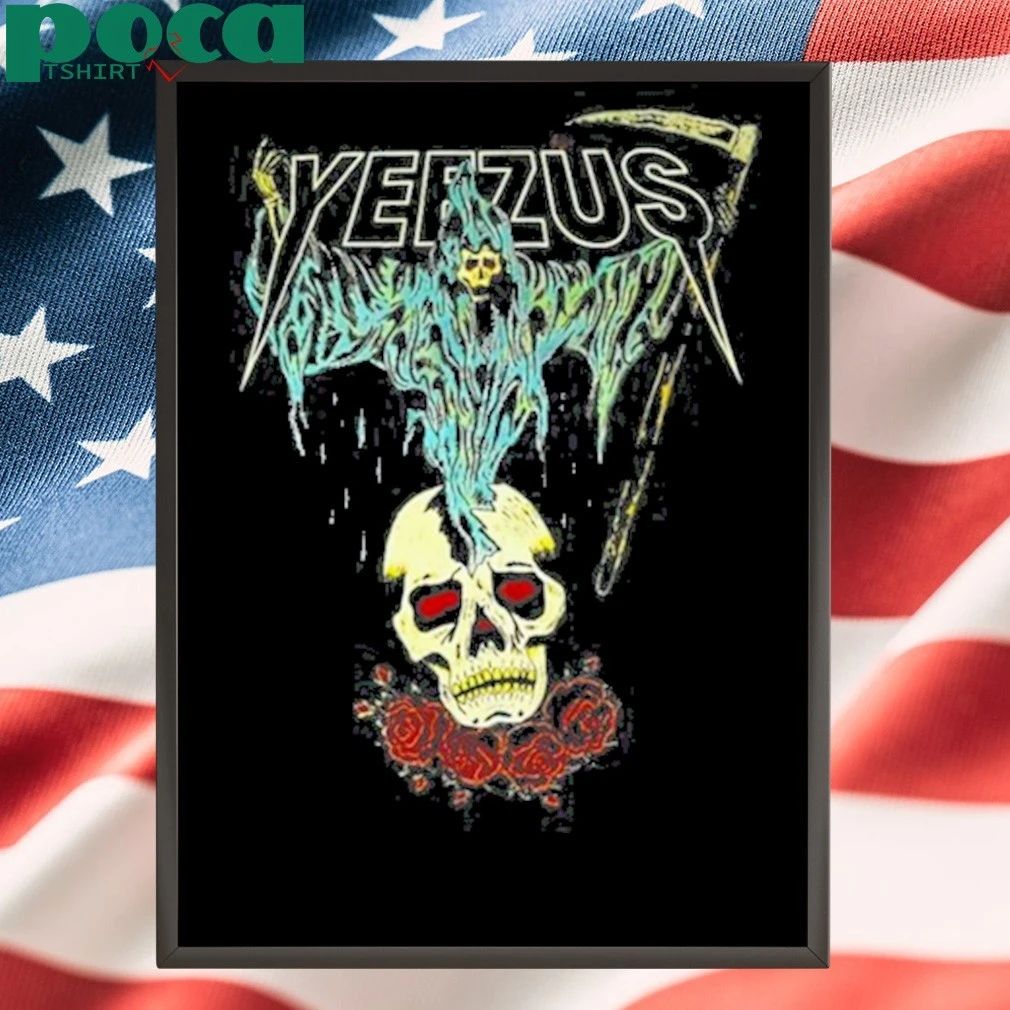 Kanye West Ye Yeezus Grim Reaper Skull And Roses shirt