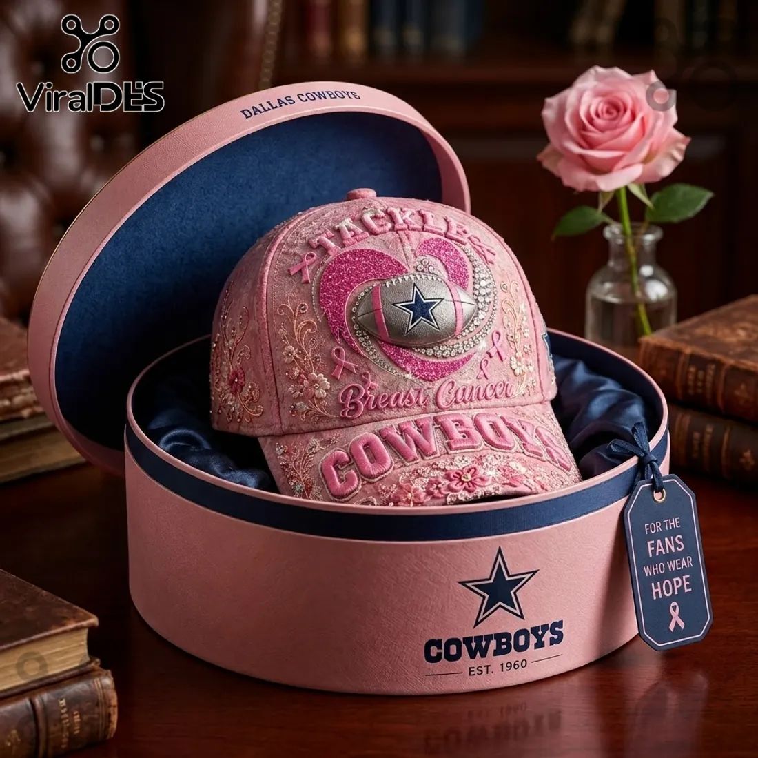 Dallas Cowboys Breast Cancer Awareness Pink Cap