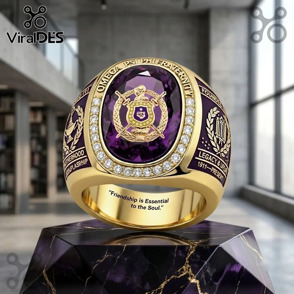Omega Psi Phi Fraternity Embossed Ring