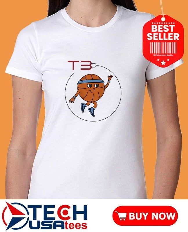 T3 Basketball logo shirt