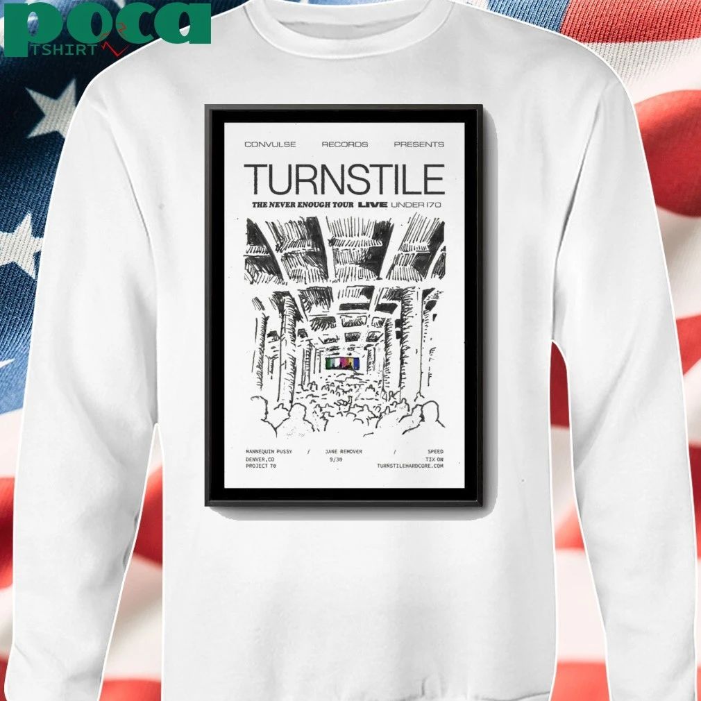 Turnstile Tour Denver, CO 2025 Poster shirt