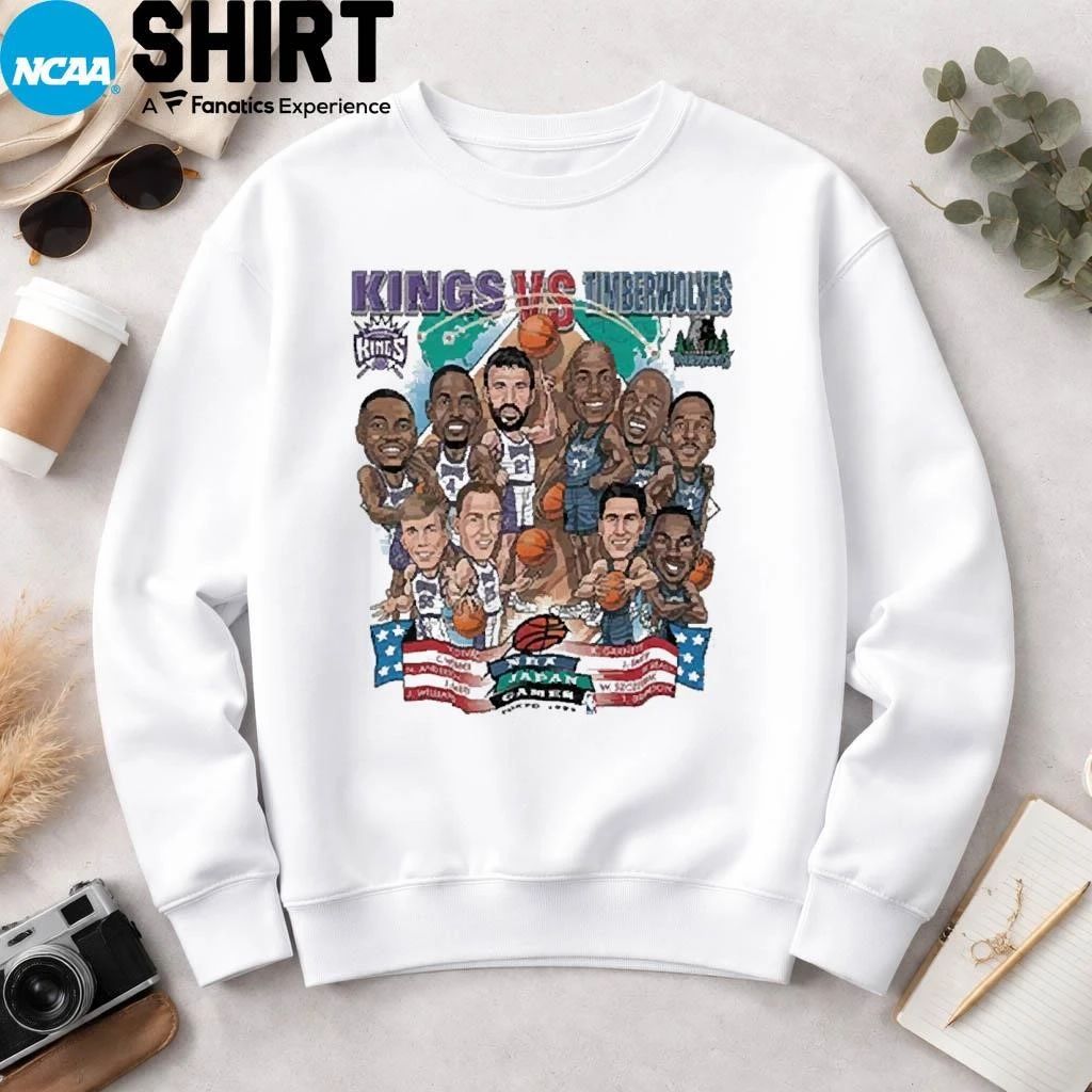 Kings Vs Timberwolves NBA Japan Games Tokyo 1999 Shirt