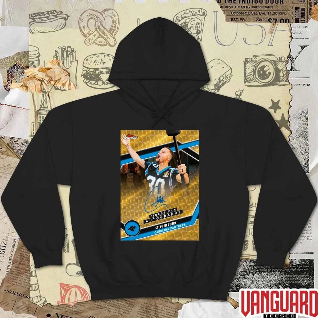 Stephen Curry Carolina Panthers Finest Fan Autographs Topps Finest Football Signature Poster t-shirt