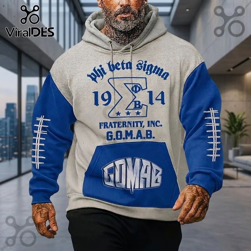 Phi Beta Sigma Fraternity Blue White Hoodie