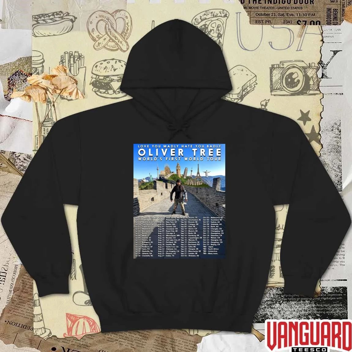 2026 Oliver Tree Love You Madly Hate You Badly World’s First World Tour Poster t-shirt