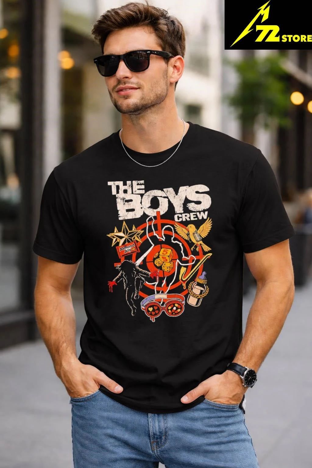 Jack Quaid Hughie Campbell The Boys Crew Shirt