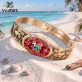 Jimmy Buffett Margaritaville Gold Tone Engraved Bracelet