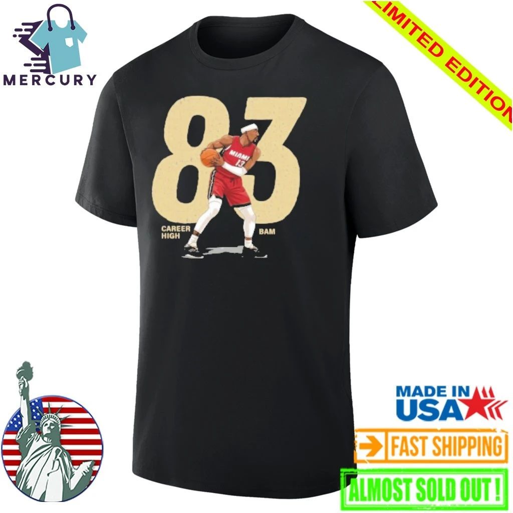 Miami Adebayo #13 Career High 83 for Bam Shirt
