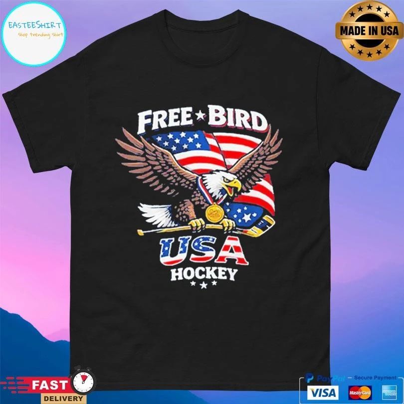 Free Bird Usa Hockey Gold Medal Hockey 2026 T-shirts
