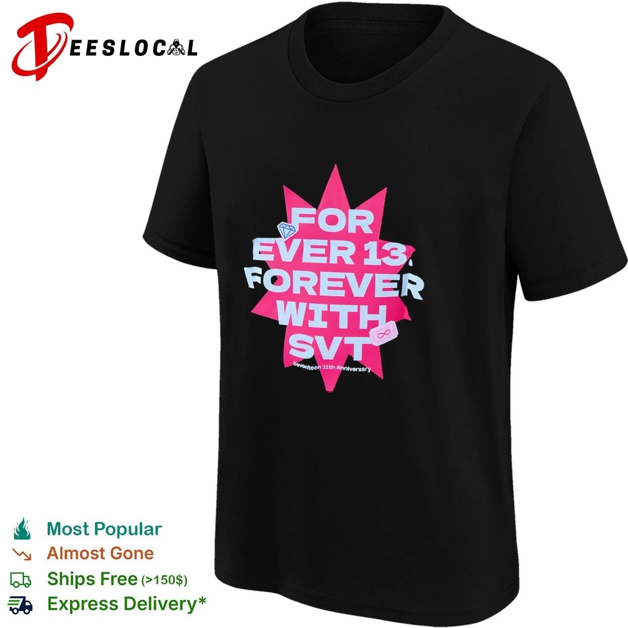 For Ever 13 Forever With SVT Seventeen 11th Anniversary T-shirt