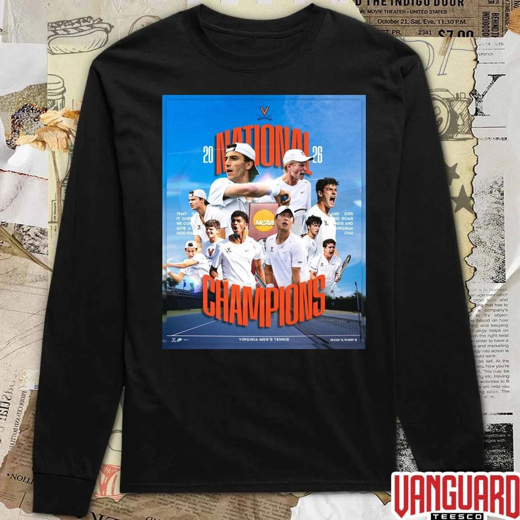 Virginia Cavaliers Men’s Tennis 2026 NCAA National Champions Poster t-shirt
