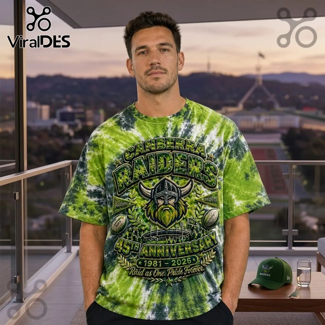 Canberra Raiders 45th Anniversary Tie Dye Shirt