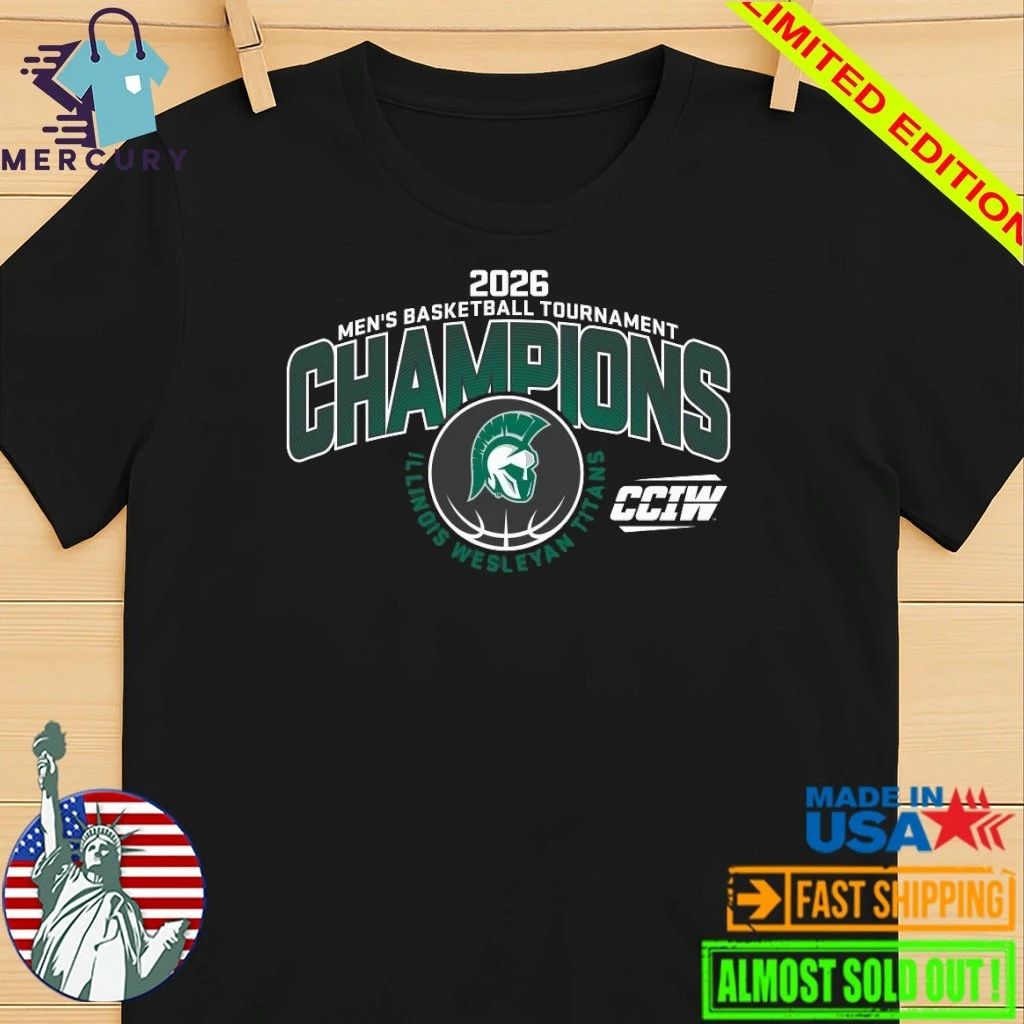 Illinois Wesleyan Titans Men’s Basketball 2026 CCIW Tournament Champions Shirt