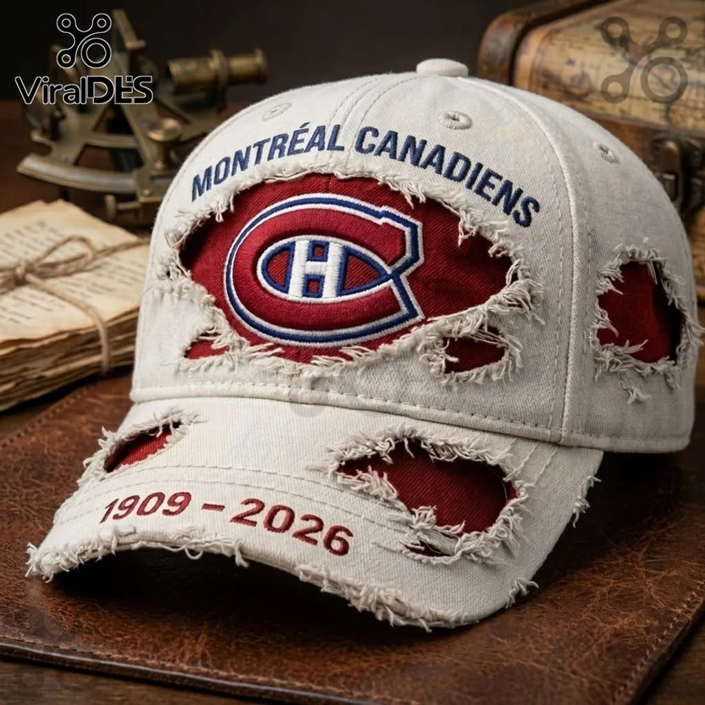 Montreal Canadiens 1909-2026 Distressed Baseball Cap
