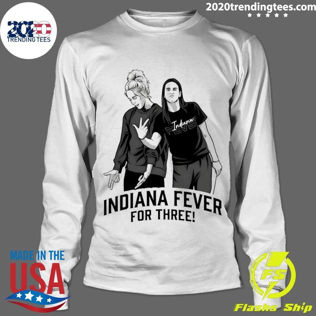 Caitlin Clark Sophie Cunningham Indiana Fever Basketball For Three Shirt