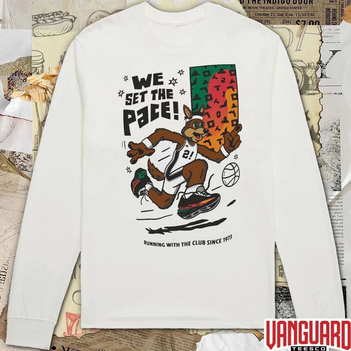 We Set the Pace Running With The Club Since 1973 San Antonio Spurs mascot t-shirt
