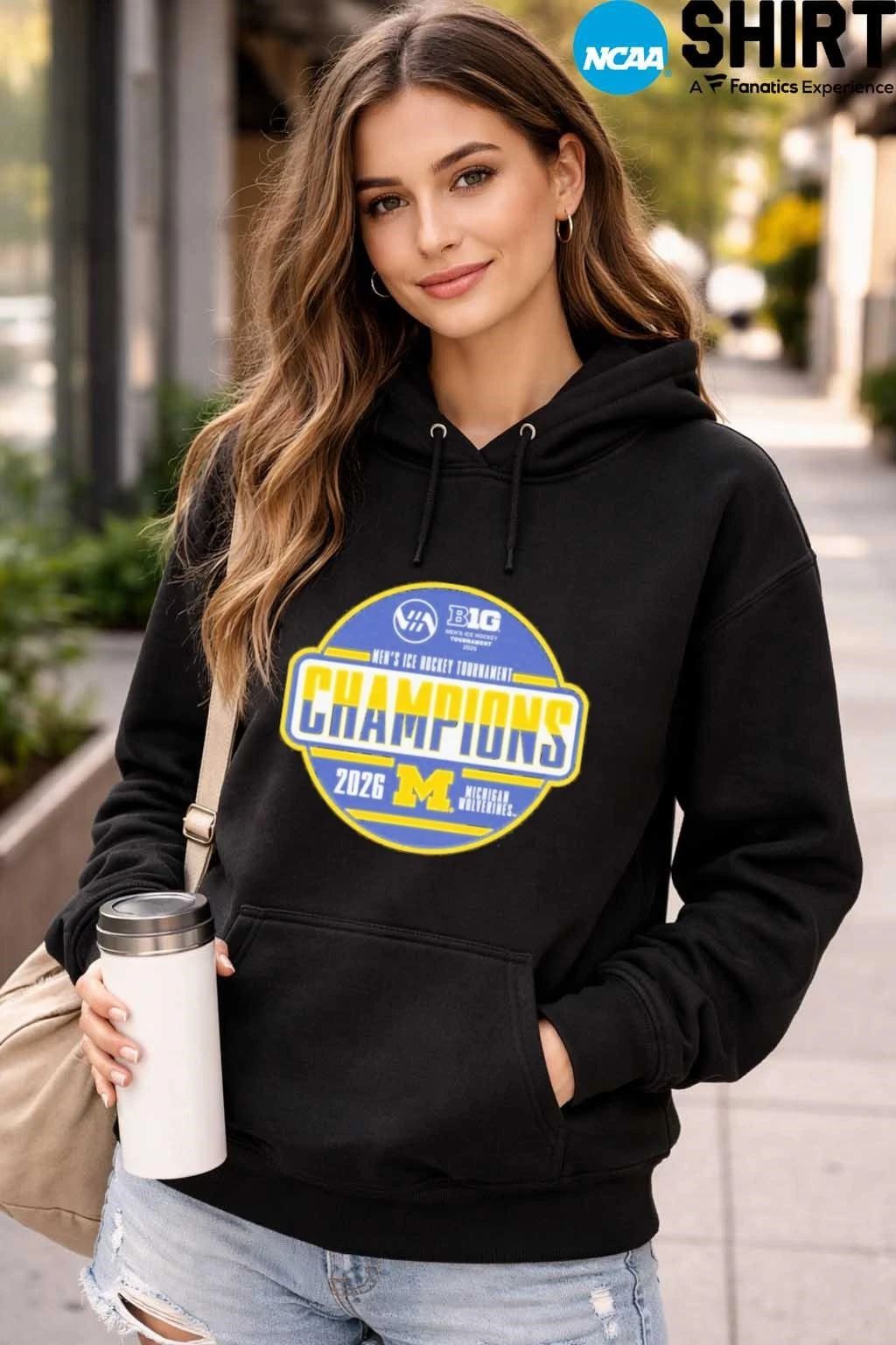 Michigan Wolverines 2026 Big Ten Men’s Ice Hockey Tournament Champions T-Shirt