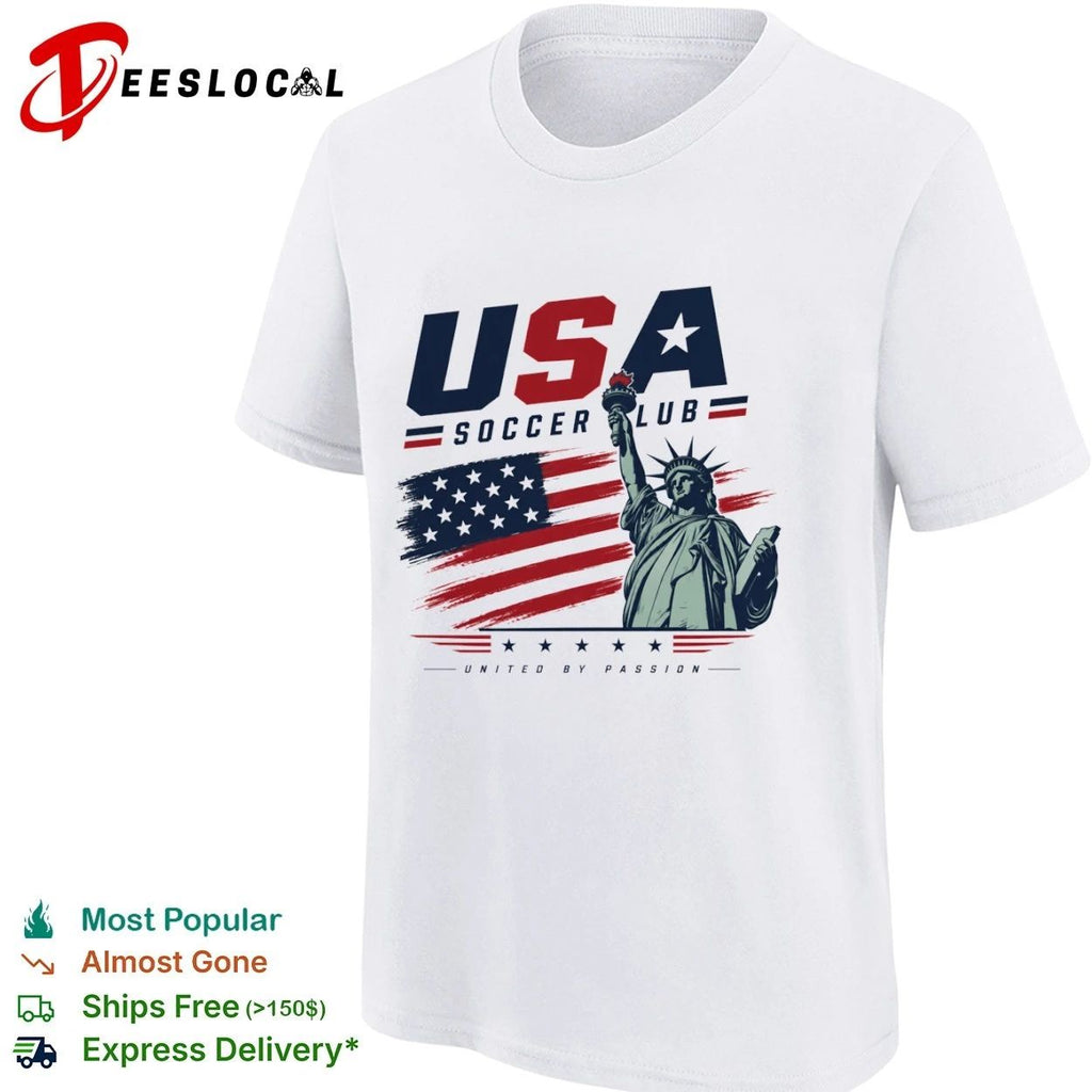 USA Soccer Club Statue of Liberty United by Passion T-shirt