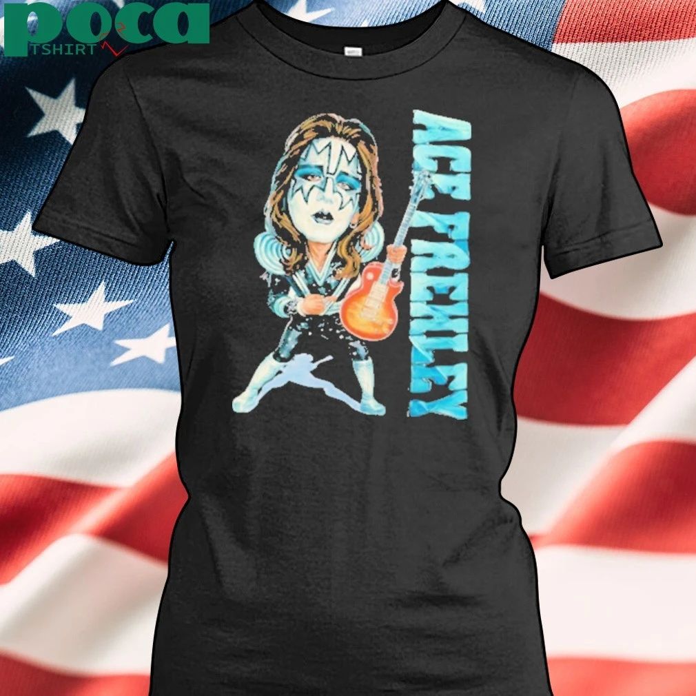 Ace Frehley Caricature with Guitar T-Shirt