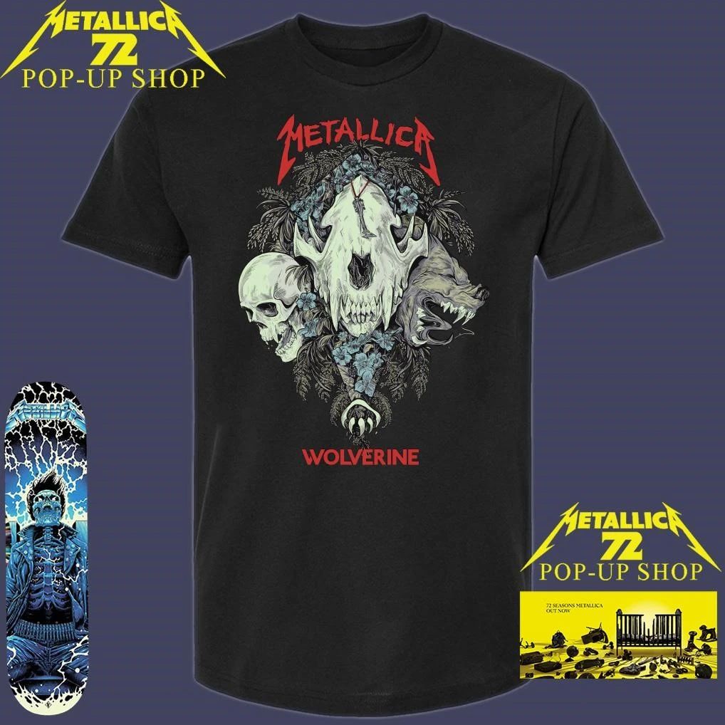 Metallica Wolverine Skull artwork limited t-shirt