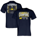 Navy Michigan Wolverines 2026 NCAA Men’s Basketball National Champions Bracket T-Shirt