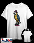Roller skating parrot shirt