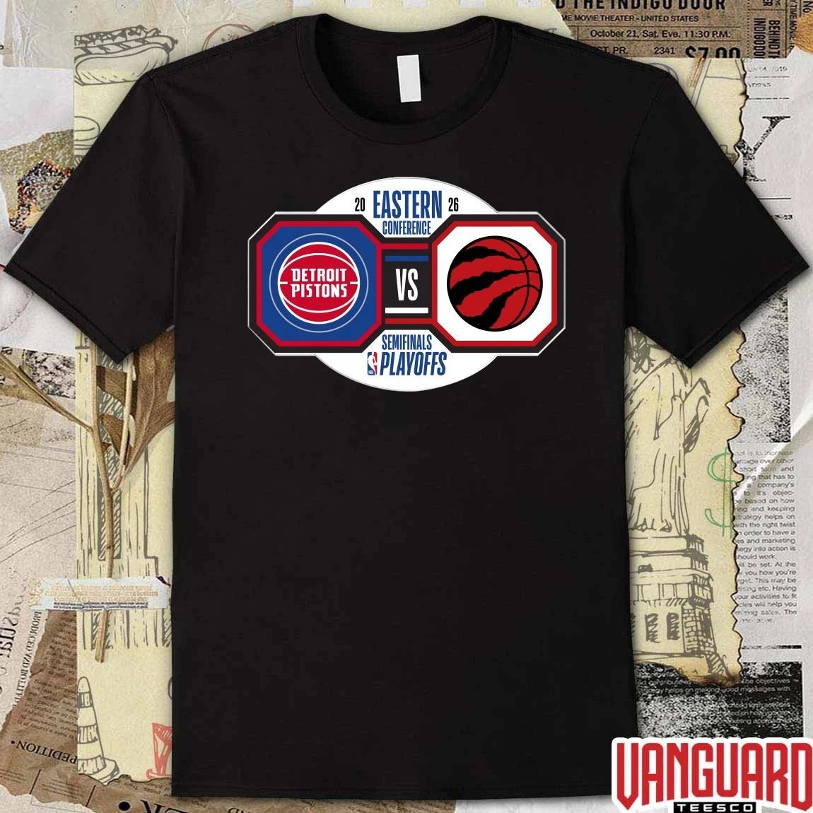 Original Detroit Pistons vs Toronto Raptors 2026 NBA Playoffs Eastern Conference Semifinals t-shirt