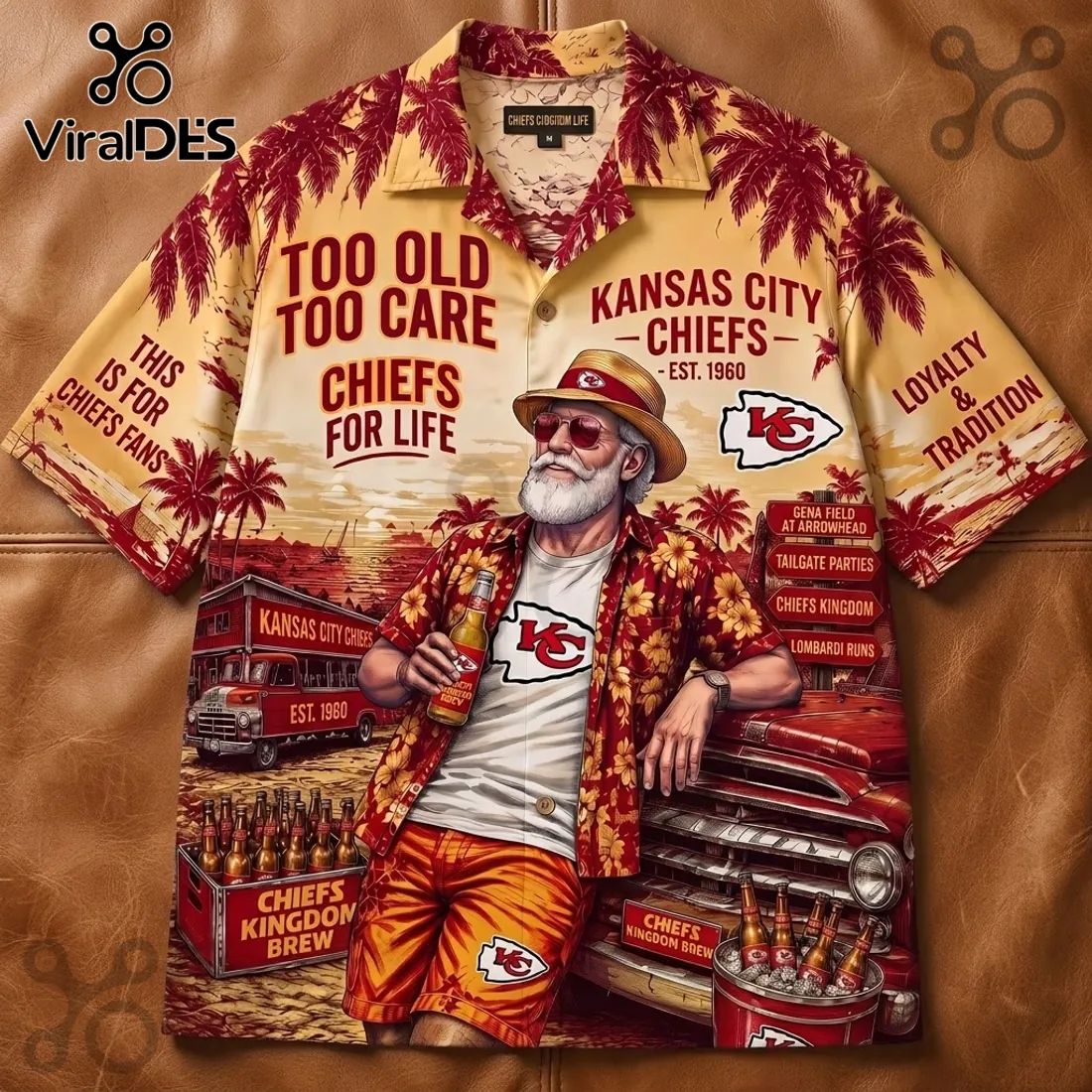 Kansas City Chiefs Too Old To Care Hawaiian Shirt