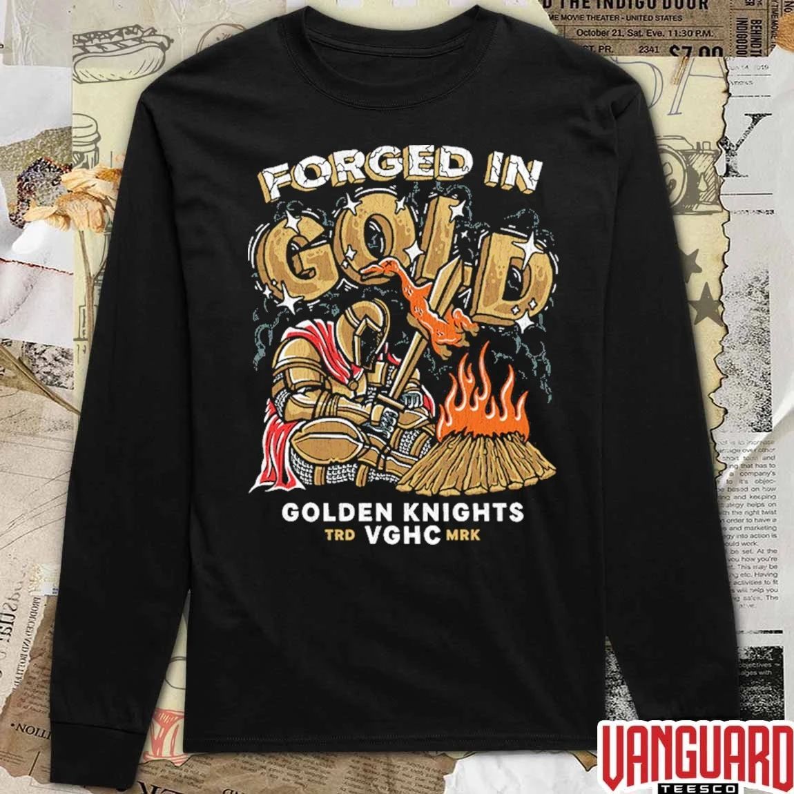 Forged In Gold Vegas Golden Knights Pop-Up Shop Now Roasted Duck t-shirt