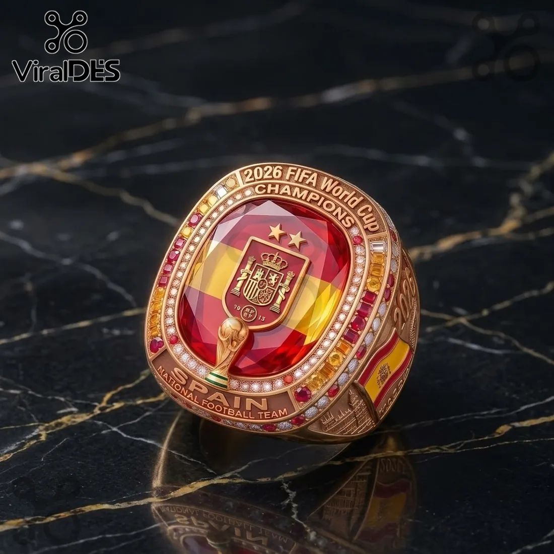 Spain 2026 World Cup Gold Championship Ring