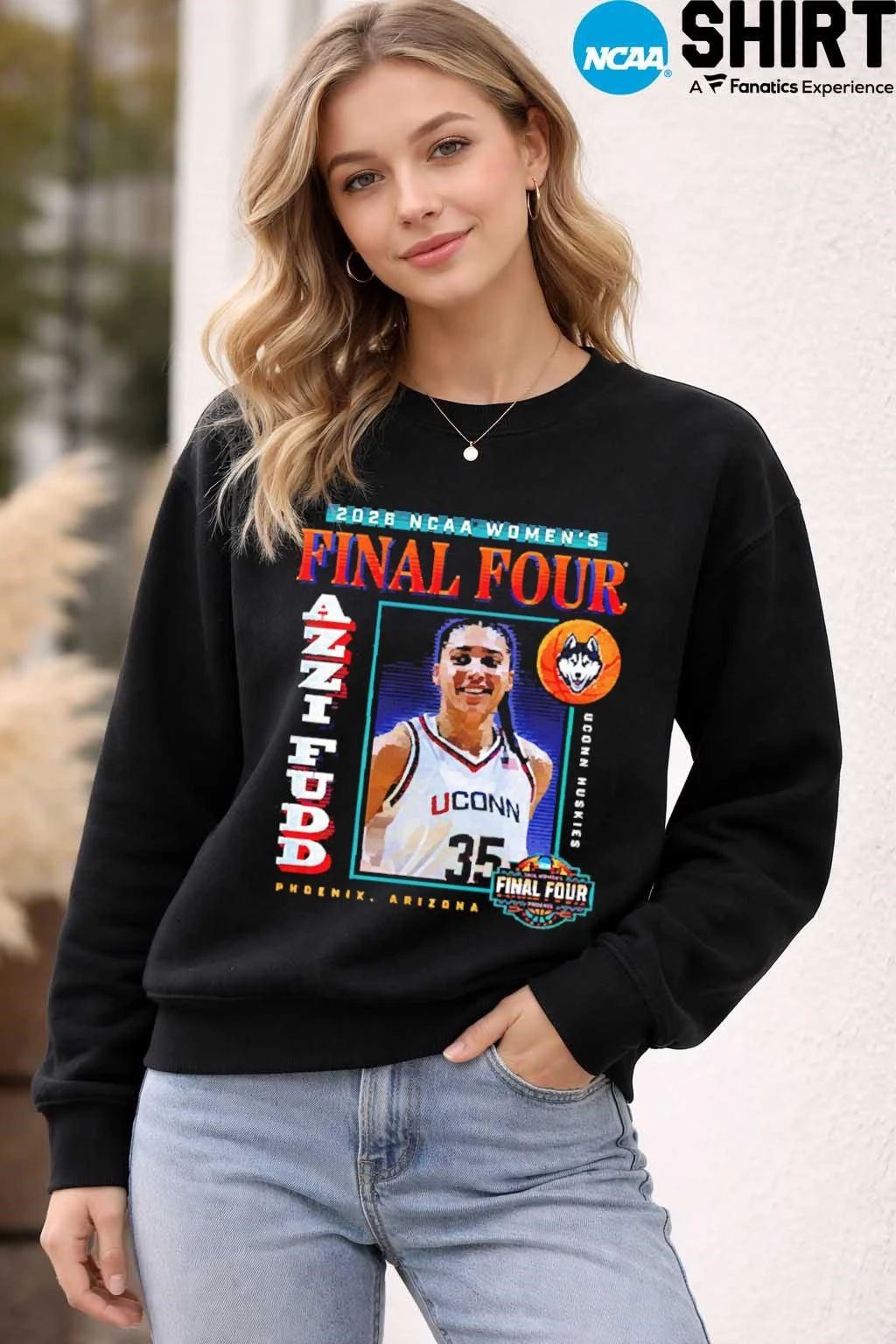 UConn Huskies NCAA Women’s Basketball Final Four 2026 Azzi Fudd Shirt