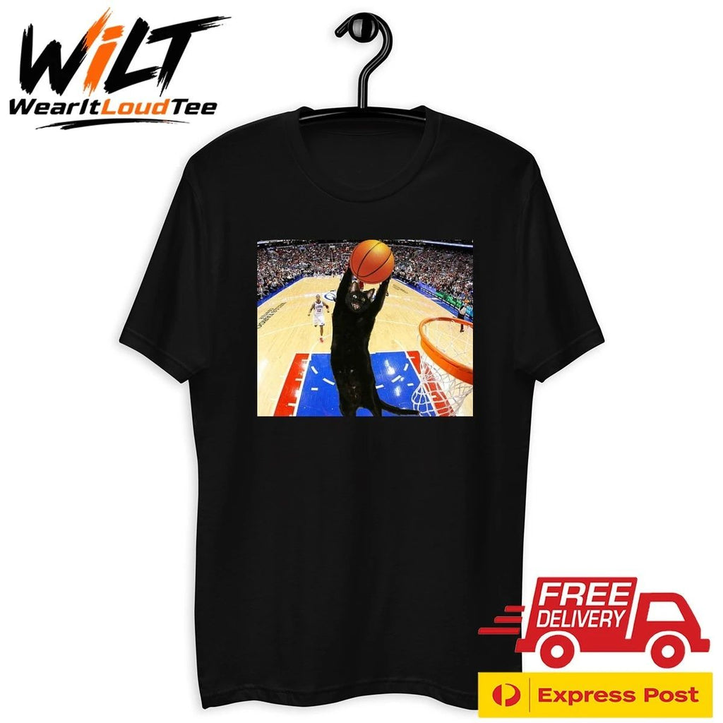 Jarrett Allen Wearing Basketball Cat Meme Shirt