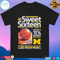Michigan Wolverines Men’s Basketball Ncaa Sweet Sixteen 2026 March Madness T-shirt