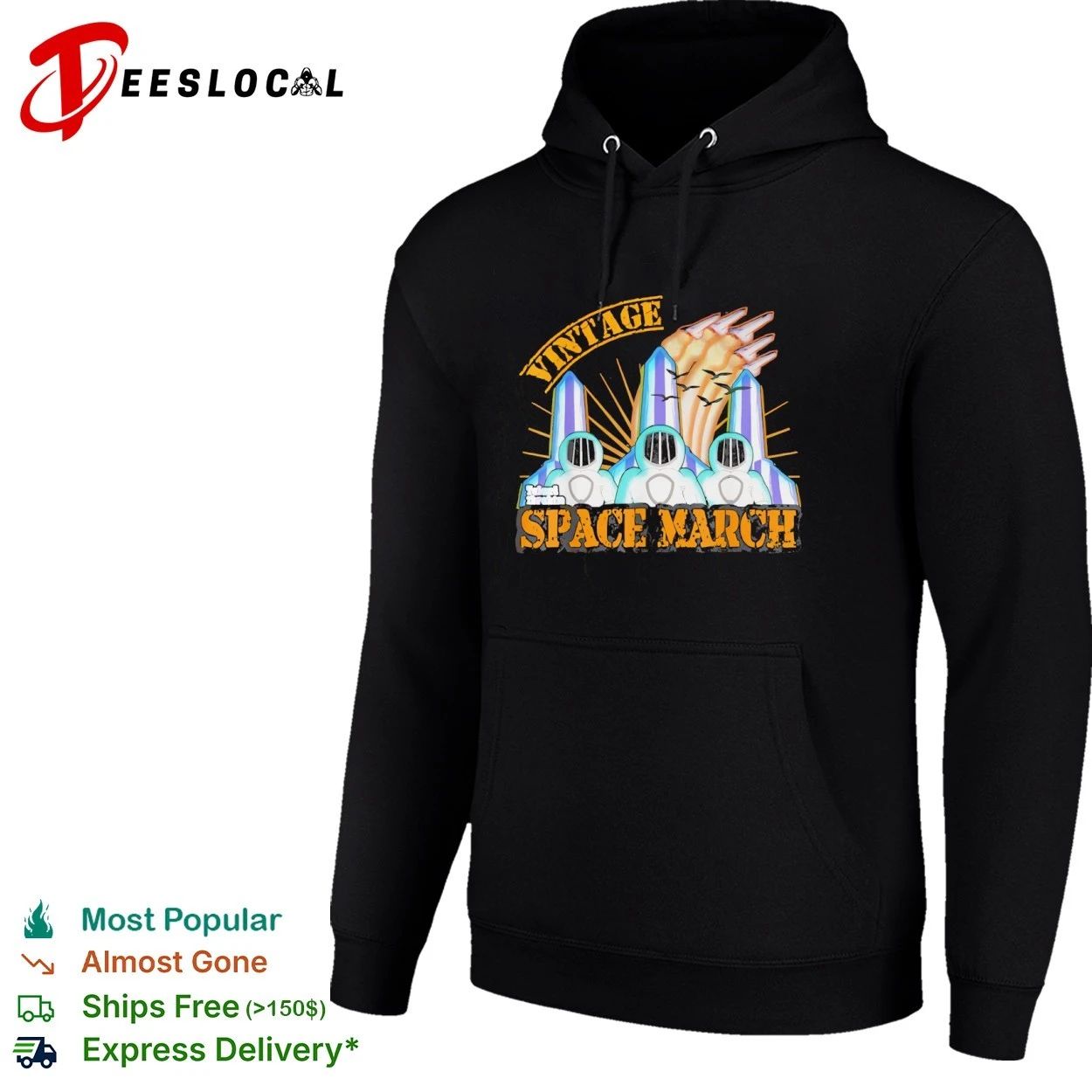 Vintage Space March astronaut sci-fi retro T-shirt