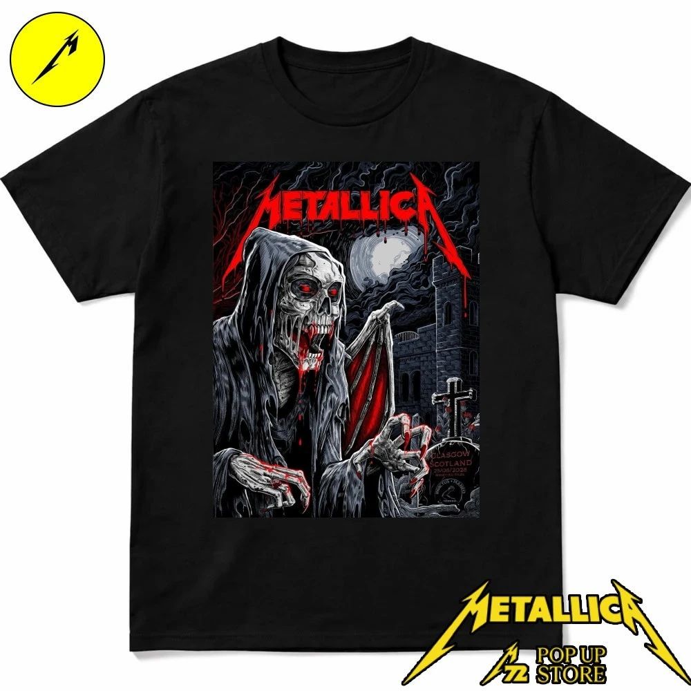 Metallica Glasgow T-Shirt Limited Edition June 25, 2026 Hampden Park Scotland – By Landon Armstrong Pop Up Shop